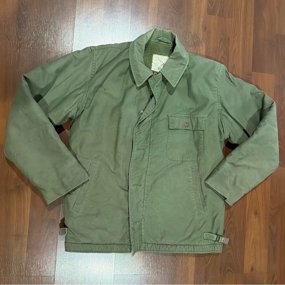 U.S. Military Other - VTG 1970’s USS Navy A-2 Cold Weather Field Jacket